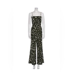 Staud Printed Square Neckline Jumpsuit
